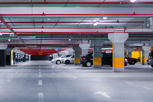 Underground parking garage at 1111 South Tryon