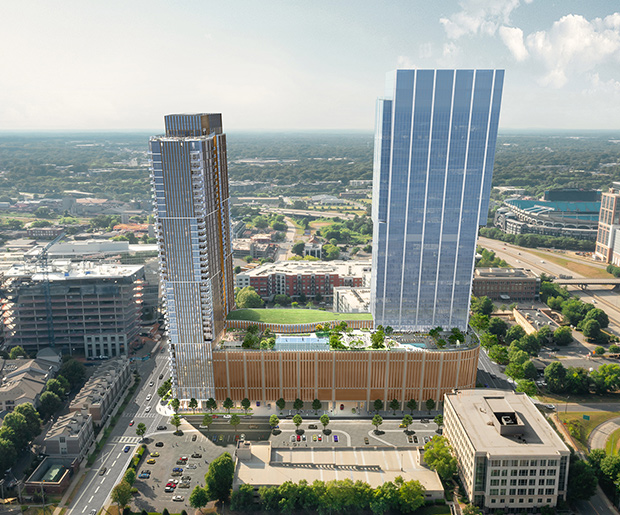 Aerial view of the Plaza terrace
